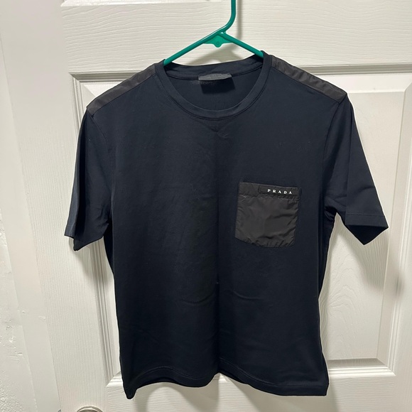 Prada Black Short Sleeve Tee with Minimalist Design - Picture 1 of 3